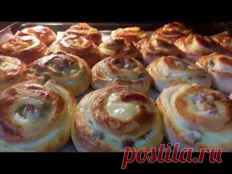 Пышные ИТАЛЬЯНСКИЕ  БУЛОЧКИ с заварным кремом и изюмом БУЛОЧКИ рецепт