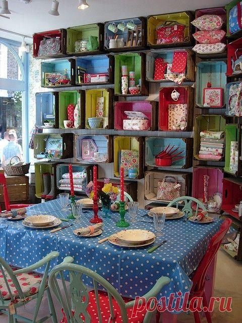 Цветная дачная "стенка"