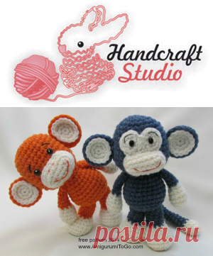 Смешная вязаная обезьянка амигуруми