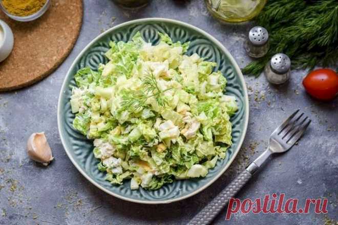 Правильное питание - это вкусно! Белковый салат из пекинской капусты с курицей, яйцами и огурцами | Fresh.ru домашние рецепты | Яндекс Дзен