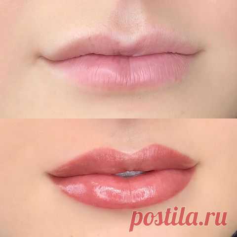 Как выглядит татуаж губ? Примеры до и после в фото