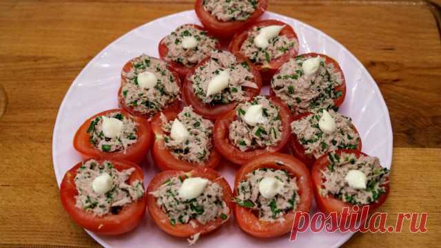 Быстрая закуска из помидоров фаршированных тунцом рецепт с фото пошагово и видео - 1000.menu