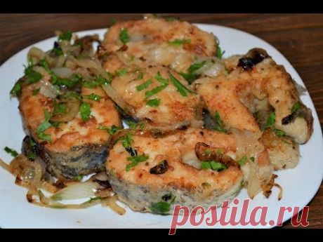 Вкуснейшая щука с жареным луком.Стоит попробовать всем!