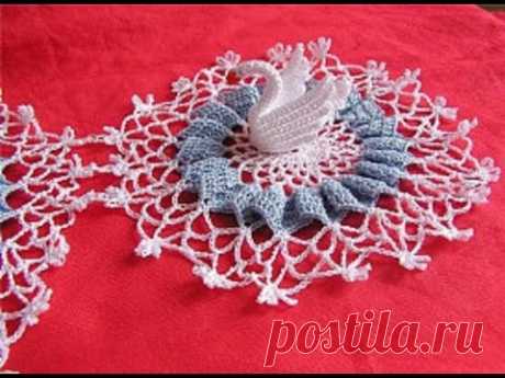 CARPETA BLANCA CON AZUL EN CROCHET PARTE 1 - YouTube
