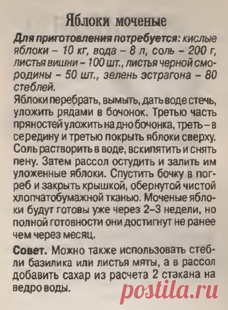 Яблоки моченые