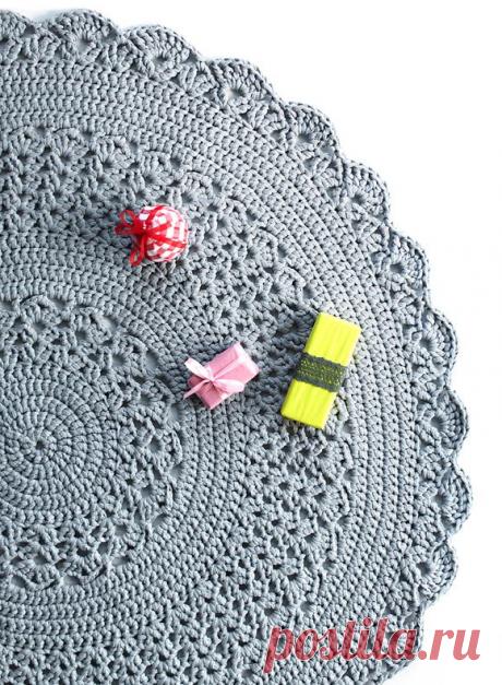 Вязание крючком Елка коврик - Kotiliesi