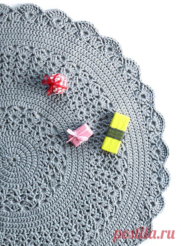 Вязание крючком Елка коврик - Kotiliesi