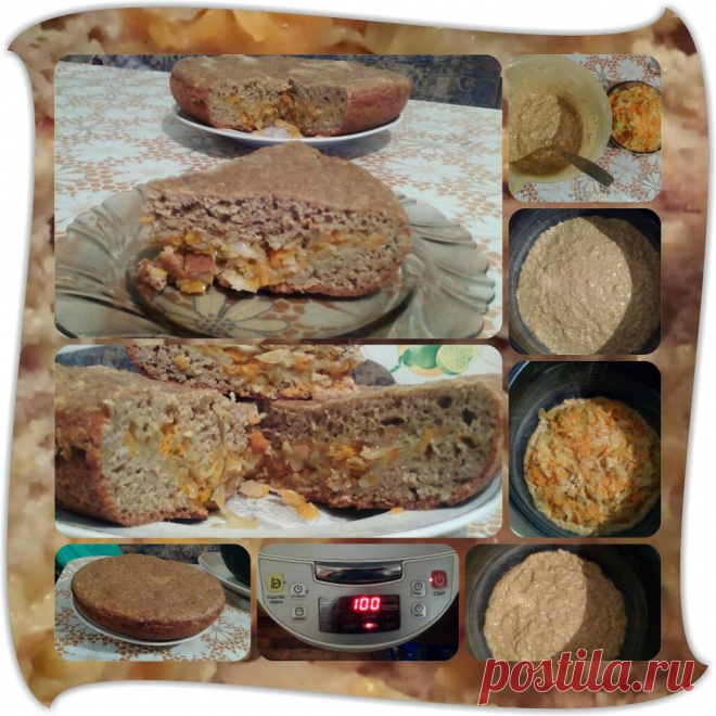 Овсяный пирог с капустой