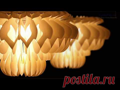 ▶ MOON RISE / FLOWER BLOSSOMS, Hanji (Traditional Korean Rice Paper) Lamp - YouTube