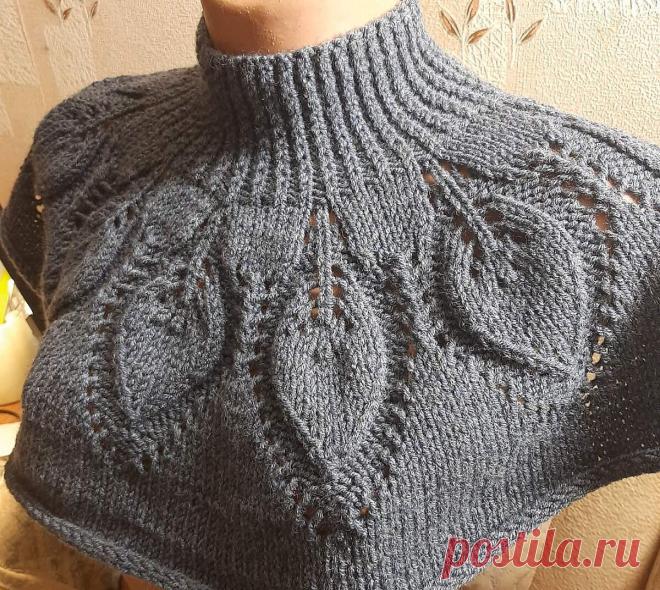 Как связать любую круглую манишку - на примере манишки с 