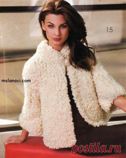 Бежевый жакет в стиле Шанель - Вяжем с Лана Ви