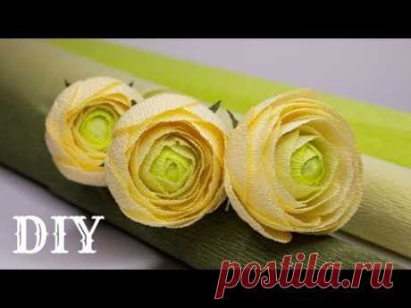 Ранункулюсы из гофрированной бумаги, цветы из бумаги / DIY Ranunculus from paper - YouTube

Сегодня в мастер классе покажу как сделать красивый ранункулюс из гофрированной бумаги.