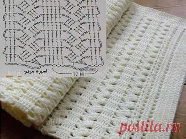 Красивый узор крючком