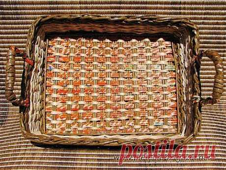 ▬► Плетение из газет квадратного дна -Часть1. / Bottom of the basket weaving - YouTube