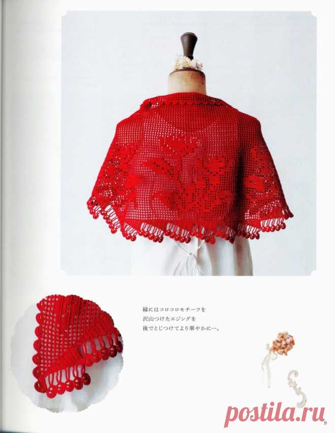 Scheme knitted crochet shawl in the technique of fillet | Все о рукоделии: схемы, мастер классы, идеи на сайте labhousehold.com