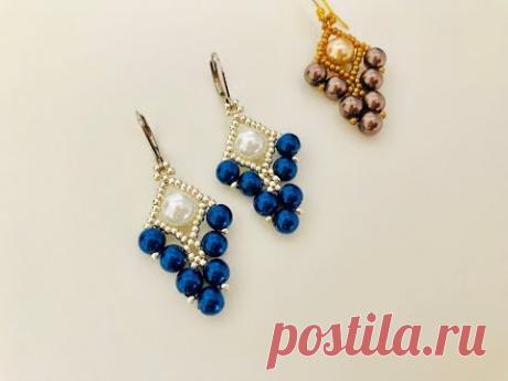 Quick & Easy to make Beaded Earrings || How to make Pearl Earrings || Wedding Pearl Earrings