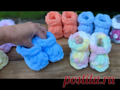 😍 ПИНЕТКИ  БЕЗ СПИЦ И КРЮЧКА ИЗ ПОЛМОТКА пряжи Alize Puffy? ✔️