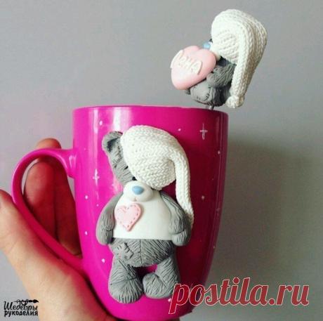 Декор кружек и ложек полимерной глиной. Современная оригинальная идея для подарка родным и друзьям