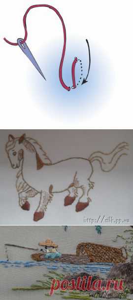 Вышивка для начинающих. Прямой стежок | Домохозяйки