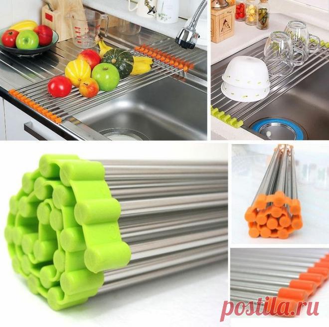 Удобная складная полочка для раковины.