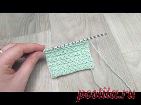 Простой и интересный узор для снуда, шапки, джемпера... Вязание спицами.