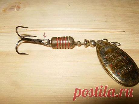 Замена тройника на блесне