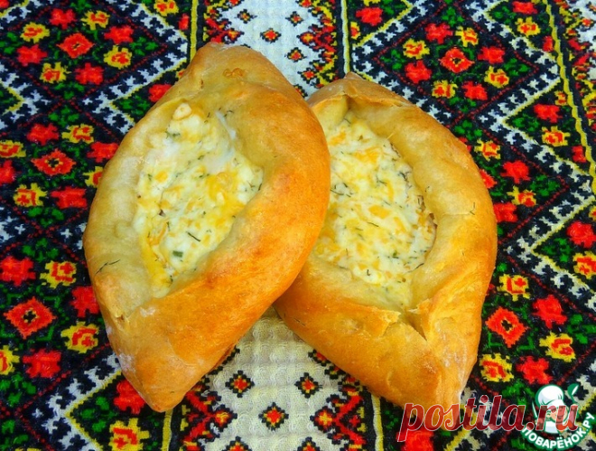 Открытые пирожки с творогом и сыром Кулинарный рецепт