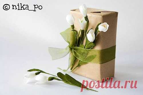 МК Подснежники из бумаги - Другие поделки из бумаги и картона