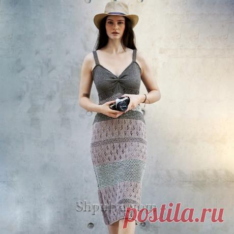 Льняное платье в стиле сафари — Shpulya.com - схемы с описанием для вязания спицами и крючком