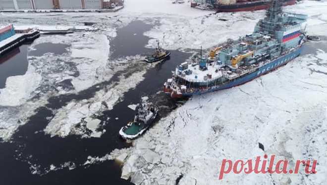 На Неве проходит очередной этап испытаний новейшего атомного ледокола 