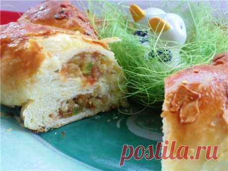 Пасхальный венок из чудесного теста с орехами и сухофруктами!