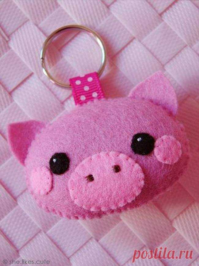 Свинья из фетра своими руками - большие выкройки 2019