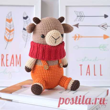 PDF Бычок крючком. FREE crochet pattern; Аmigurumi animal patterns. Амигуруми схемы и описания на русском. Вязаные игрушки и поделки своими руками #amimore - корова, коровка, телёнок, бык, бычок.