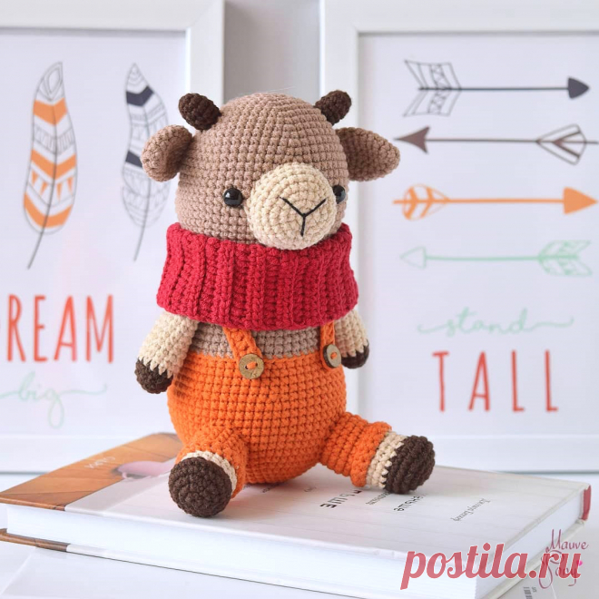 PDF Бычок крючком. FREE crochet pattern; Аmigurumi animal patterns. Амигуруми схемы и описания на русском. Вязаные игрушки и поделки своими руками #amimore - корова, коровка, телёнок, бык, бычок.