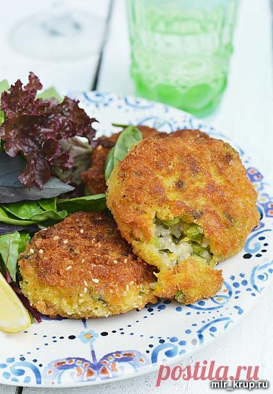 Аранчини с горошком и пряными травами