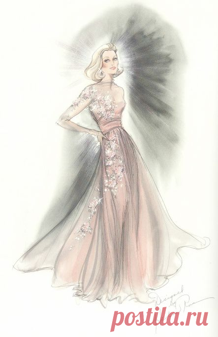 Fashion Illustration Vintage Hollywood Glamour Helen Rose