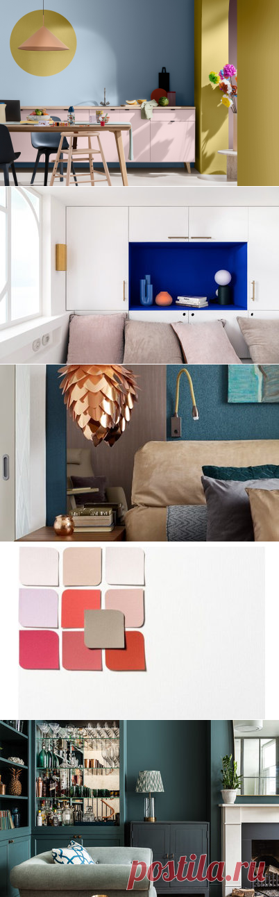 Микротренды: 5 палитр и один цвет года от брендов краски | Houzz Россия