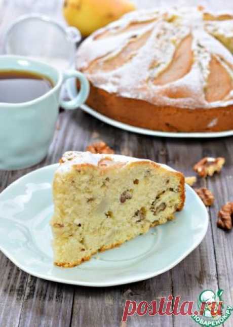 Пирог грушевый с грецким орехом – кулинарный рецепт