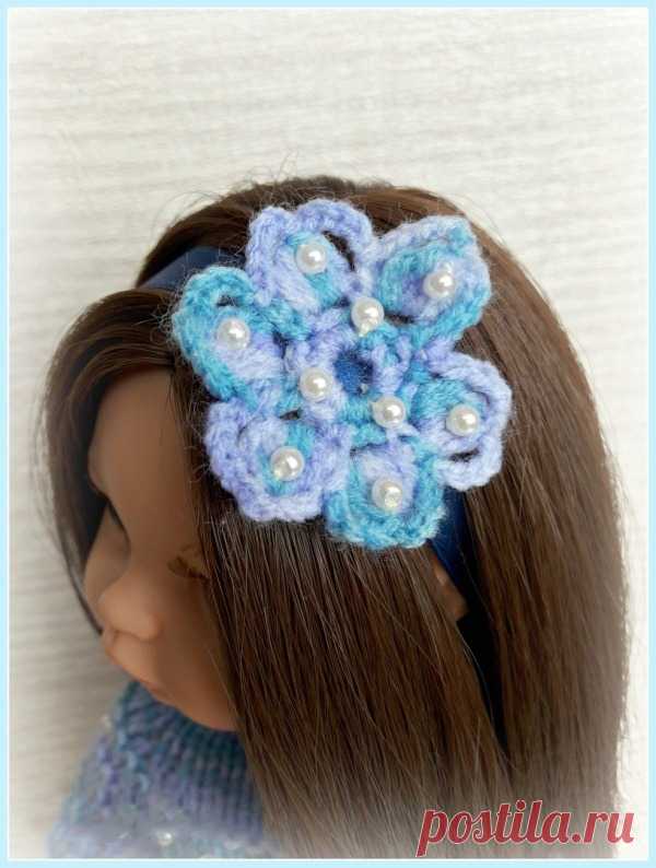 Elegant Hand-Knit Dress and Crocheted Headband A Delicate Pattern