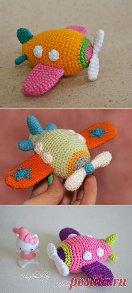Игрушка самолет крючком