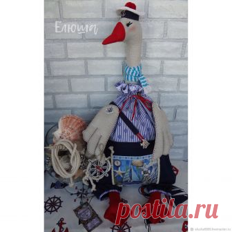 #Пакетница #пижамница #гусь #Капитан Моррис – купить в интернет-магазине на Ярмарке Мастеров с доставкой Пакетница гусь Капитан Моррис - купить или заказать в интернет-магазине на Ярмарке Мастеров | Пакетница - пижамница  гусь. Морской волк с…