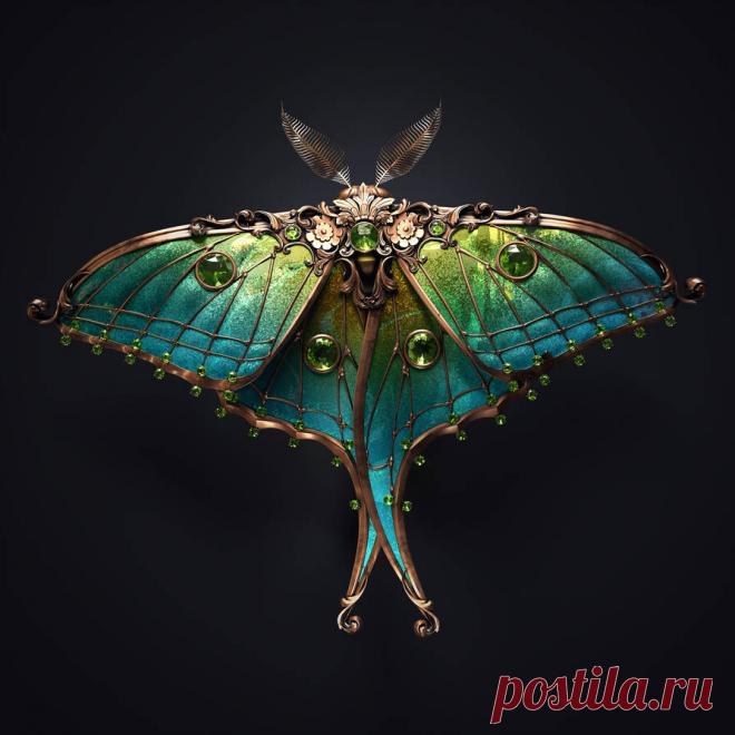 Juwel moth by Melaamory on DeviantArt