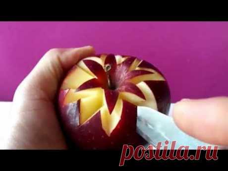 Art In Apples Show - Fruit Carving Apple Secret Lucky Star ★ Garnish ★