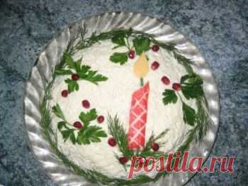 Рецепт - Салат «Свеча». Как приготовить в домашних условиях быстро и вкусно. Фото рецепта