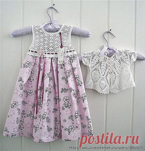 Вязание. Лиф и жилетка для девочки крючком..
