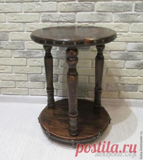 Мастерим кофейный столик с «коваными» элементами Со слов автора. Решилась впервые выложить свой мастер-класс. Может кому-то будет интересно.
Материалы и инструменты:
- 2 круглых мебельных щита, диаметром 38 см;
- 3 балясины 50*50;
- 3 маленьких коле...