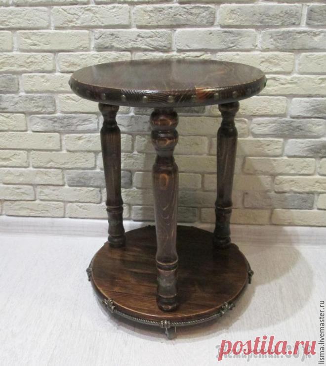 Мастерим кофейный столик с «коваными» элементами Со слов автора. Решилась впервые выложить свой мастер-класс. Может кому-то будет интересно.
Материалы и инструменты:
- 2 круглых мебельных щита, диаметром 38 см;
- 3 балясины 50*50;
- 3 маленьких коле...