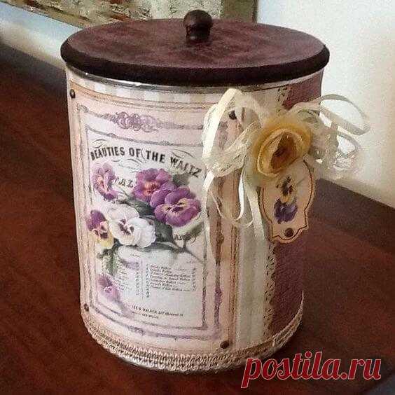 Декор жестяных банок своими руками: 30 идей для творчества