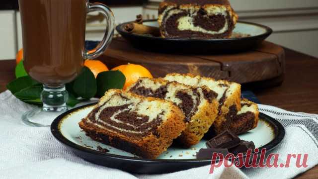 Мраморный кекс с горячим шоколадом рецепт с фото пошагово и видео - 1000.menu