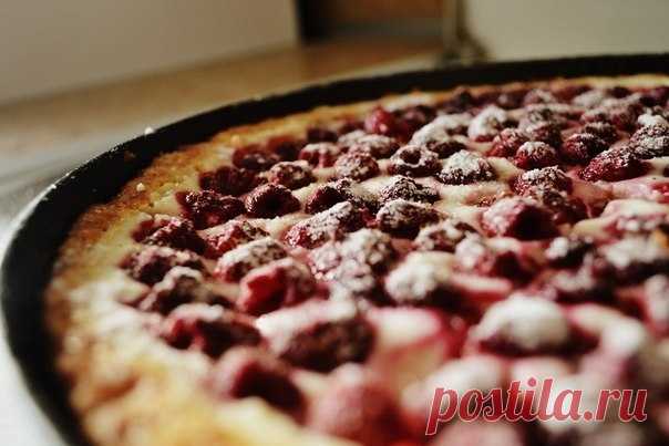 Как приготовить творожный пирог с малиной - рецепт, ингредиенты и фотографии